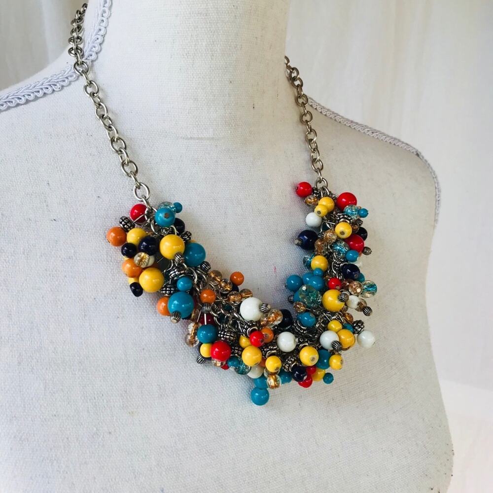 Colorful Beaded Statement necklace